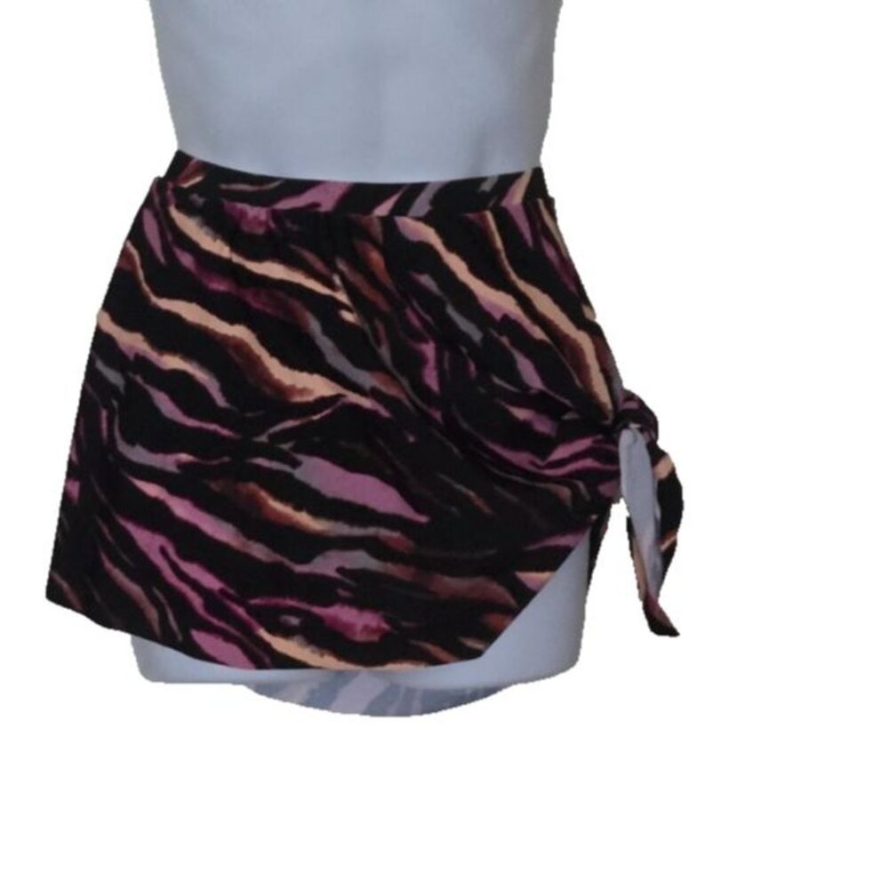 torrid Black Pink Animal Print Swim Skirt